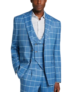 Tayion Classic Fit Suit Separates Coat, Blue & Cream Windowpane 9 Tayion Classic Fit Suit Separates Coat, Blue & Cream Windowpane -Joseph Abboud Sales MW40 3W98 67 TAYION BLUE CREAM WINDOWPANE ALT4
