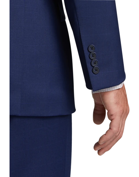 Awearness Kenneth Cole Modern Fit Suit, Blue Windowpane 2 Awearness Kenneth Cole Modern Fit Suit, Blue Windowpane - Image 2