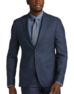Calvin Klein X-Fit Slim Fit Suit Separates Coat, Blue Tic