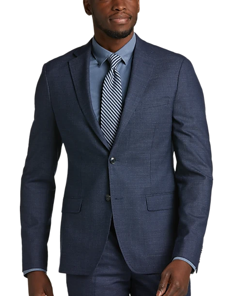 Calvin Klein X-Fit Slim Fit Suit Separates Coat, Blue Tic 1 Calvin Klein X-Fit Slim Fit Suit Separates Coat, Blue Tic