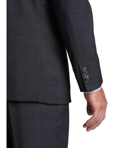 Michael Strahan Classic Fit Suit, Blue Plaid 2 Michael Strahan Classic Fit Suit, Blue Plaid - Image 2