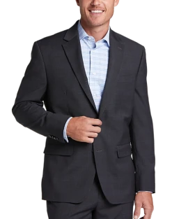 Michael Strahan Classic Fit Suit, Blue Plaid