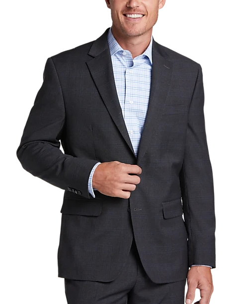 Michael Strahan Classic Fit Suit, Blue Plaid 1 Michael Strahan Classic Fit Suit, Blue Plaid
