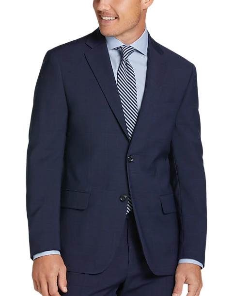 Tommy Hilfiger Modern Fit Suit, Blue Plaid 1 Tommy Hilfiger Modern Fit Suit, Blue Plaid