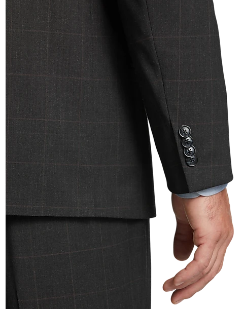 Tommy Hilfiger Modern Fit Suit, Charcoal Plaid 2 Tommy Hilfiger Modern Fit Suit, Charcoal Plaid - Image 2