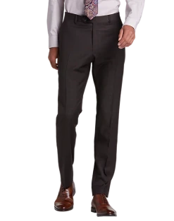 Tommy Hilfiger Modern Fit Suit, Brown Plaid -Joseph Abboud Sales MW40 3WYP 63 TOMMY HILFIGER BROWN PLAID ALT2