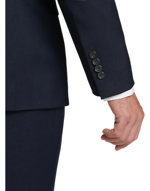 Awearness Kenneth Cole Modern Fit Suit, Blue Plaid 2 Awearness Kenneth Cole Modern Fit Suit, Blue Plaid - Image 2