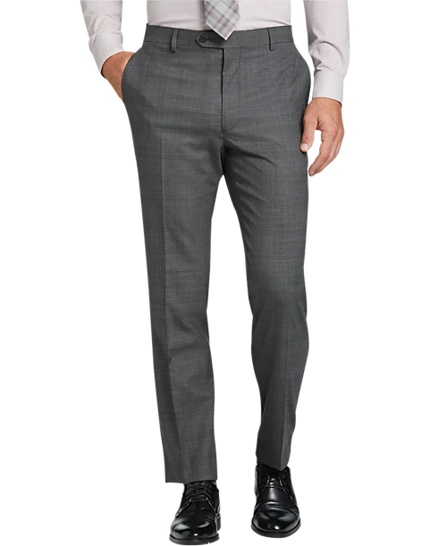 Awearness Kenneth Cole Modern Fit Suit, Gray Plaid 3 Awearness Kenneth Cole Modern Fit Suit, Gray Plaid - Image 3