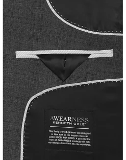 Awearness Kenneth Cole Modern Fit Suit, Gray Plaid 8 Awearness Kenneth Cole Modern Fit Suit, Gray Plaid -Joseph Abboud Sales MW40 3WZV 64 AWEARNESS KENNETH COLE GRAY PLAID ALT4