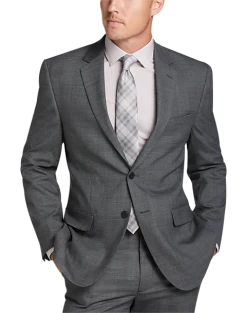 Awearness Kenneth Cole Modern Fit Suit, Gray Plaid