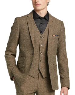 Joseph Abboud Sales -Joseph Abboud Sales MW40 3X0E 77 PAISLEY GRAY CARAMEL DONEGAL ALT1