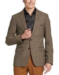 Paisley & Gray Slim Fit Suit Separates Coat, Caramel Donegal -Joseph Abboud Sales MW40 3X0E 77 PAISLEY GRAY CARAMEL DONEGAL ALT5