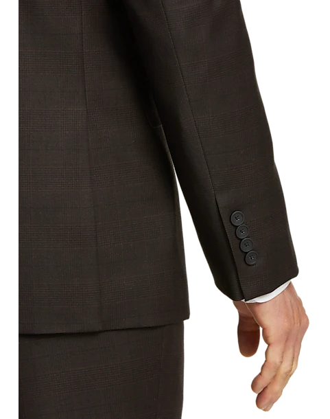 Awearness Kenneth Cole Slim Fit Suit, Brown Plaid 2 Awearness Kenneth Cole Slim Fit Suit, Brown Plaid - Image 2