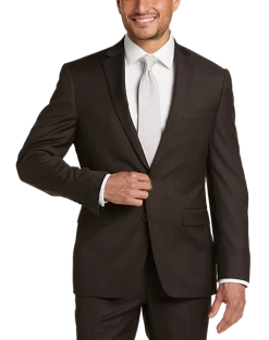 Awearness Kenneth Cole Slim Fit Suit, Brown Plaid