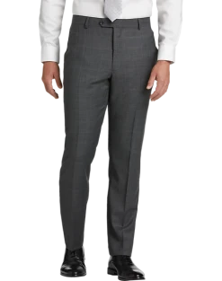 Pronto Uomo Platinum Modern Fit Suit, Gray Plaid -Joseph Abboud Sales MW40 3X1C 64 PRONTO UOMO PLATINUM GRAY PLAID ALT2