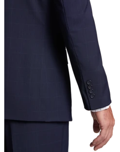 Alternative view of Pronto Uomo Platinum Platinum Modern Fit Suit, Navy Windowpane Plaid