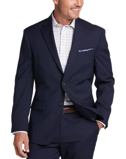 Pronto Uomo Platinum Platinum Modern Fit Suit, Navy Windowpane Plaid
