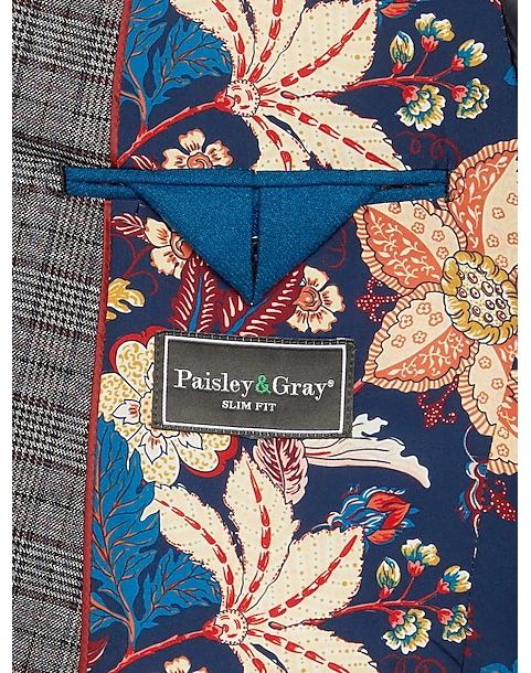 Paisley & Gray Slim Fit Suit Separates Coat, Red Check 4 Paisley & Gray Slim Fit Suit Separates Coat, Red Check - Image 4