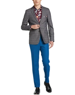 Paisley & Gray Slim Fit Suit Separates Coat, Red Check 11 Paisley & Gray Slim Fit Suit Separates Coat, Red Check -Joseph Abboud Sales MW40 3X46 66 PAISLEY GRAY CHARCOAL RED CHECK ALT5