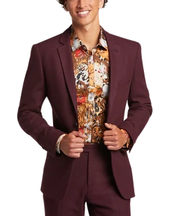 Paisley & Gray Slim Fit Suit Separates Coat, Deep Wine