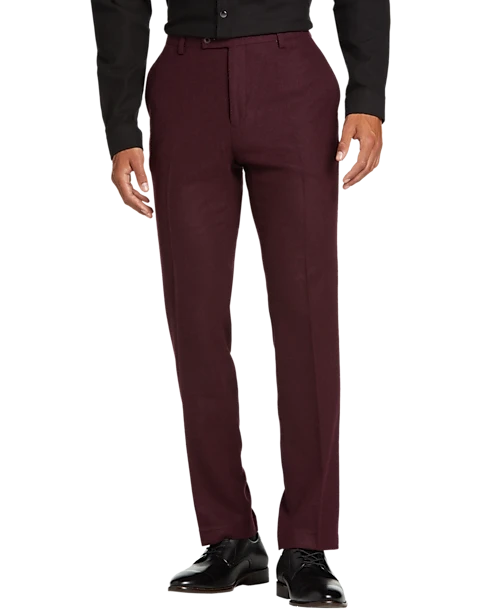 Paisley & Gray Slim Fit Suit Separates Pants, Deep Wine 1 Paisley & Gray Slim Fit Suit Separates Pants, Deep Wine