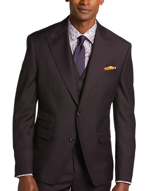 Tayion Classic Fit Suit Separates Coat, Wine Plum 1 Tayion Classic Fit Suit Separates Coat, Wine Plum