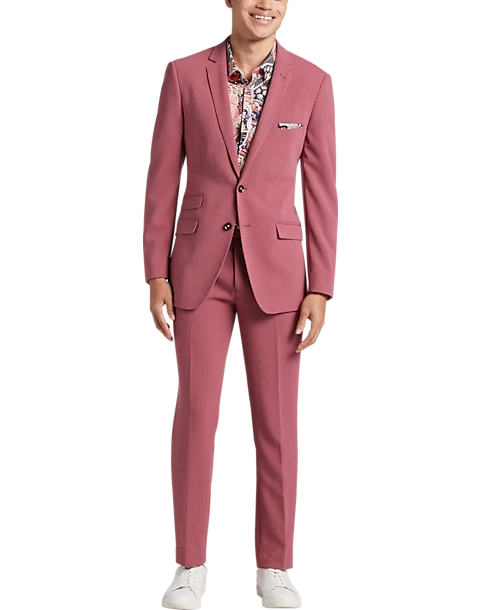 Paisley & Gray Slim Fit Suit Separates Coat, Dark Pink 2 Paisley & Gray Slim Fit Suit Separates Coat, Dark Pink - Image 2