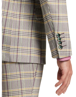 Paisley & Gray Slim Fit Suit Separates Coat, Olive & Yellow Check 8 Paisley & Gray Slim Fit Suit Separates Coat, Olive & Yellow Check -Joseph Abboud Sales MW40 3XM6 60 PAISLEY GRAY OLIVE YELLOW CHECK ALT2