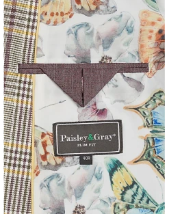 Paisley & Gray Slim Fit Suit Separates Coat, Olive & Yellow Check 9 Paisley & Gray Slim Fit Suit Separates Coat, Olive & Yellow Check -Joseph Abboud Sales MW40 3XM6 60 PAISLEY GRAY OLIVE YELLOW CHECK ALT3