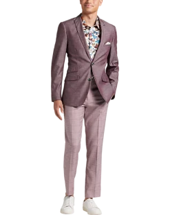 Paisley & Gray Slim Fit Suit Separates Coat, Mulberry -Joseph Abboud Sales MW40 3XMA 06 PAISLEY GRAY MULBERRY ALT5