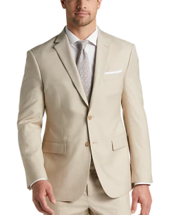 Pronto Uomo Modern Fit Suit Separates Coat, Tan Sharkskin