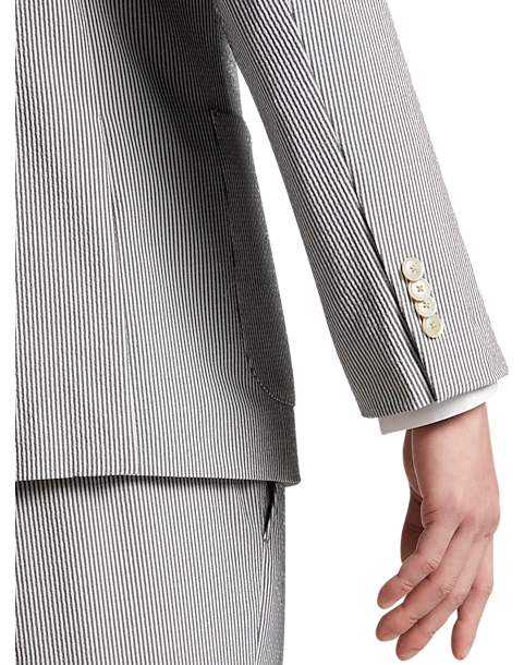 JOE Joseph Abboud Slim Fit Suit Separates Coat, Navy Seersucker 2 JOE Joseph Abboud Slim Fit Suit Separates Coat, Navy Seersucker - Image 2