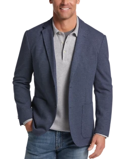 Michael Strahan Modern Fit 2 Button Soft Jacket, Black