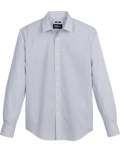 Awearness Kenneth Cole Slim Fit Sport Shirt, Navy Diamond Dot 1 Awearness Kenneth Cole Slim Fit Sport Shirt, Navy Diamond Dot