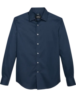 Awearness Kenneth Cole Slim Fit Sport Shirt, Navy Fine Stripe