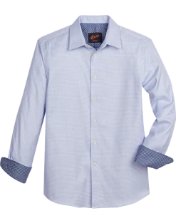 Egara Slim Fit Spread Collar Sport Shirt, Blue Arrow