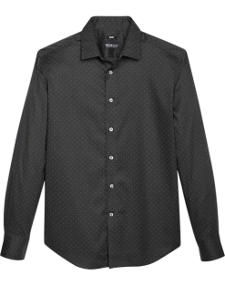 Awearness Kenneth Cole Slim Fit Sport Shirt, Charcoal Nailhead Dot