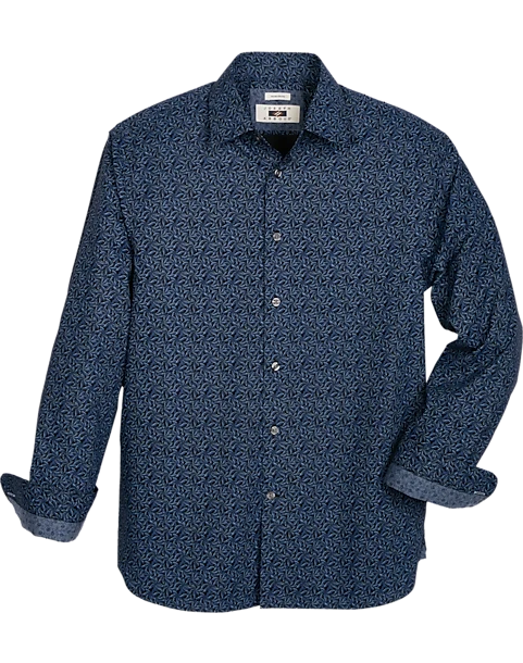Joseph Abboud Modern Fit Spread Collar Sport Shirt, Nebula Dots 1 Joseph Abboud Modern Fit Spread Collar Sport Shirt, Nebula Dots