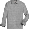 Joseph Abboud Modern Fit Sport Shirt, Black & White Glen Plaid