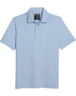 Jos. A. Bank Traveler Collection Modern Fit Polo, Light Blue Stripe