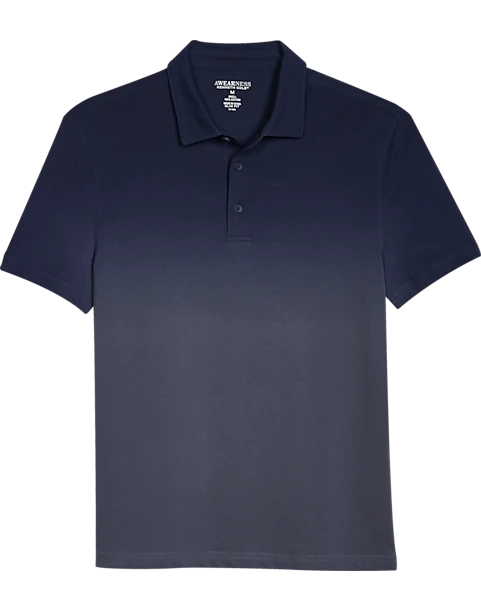 Awearness Kenneth Cole Slim Fit Polo Shirt, Navy Ombre 1 Awearness Kenneth Cole Slim Fit Polo Shirt, Navy Ombre