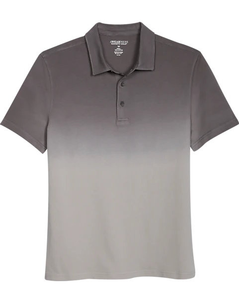 Awearness Kenneth Cole Slim Fit Polo Shirt, Gray Ombre 1 Awearness Kenneth Cole Slim Fit Polo Shirt, Gray Ombre