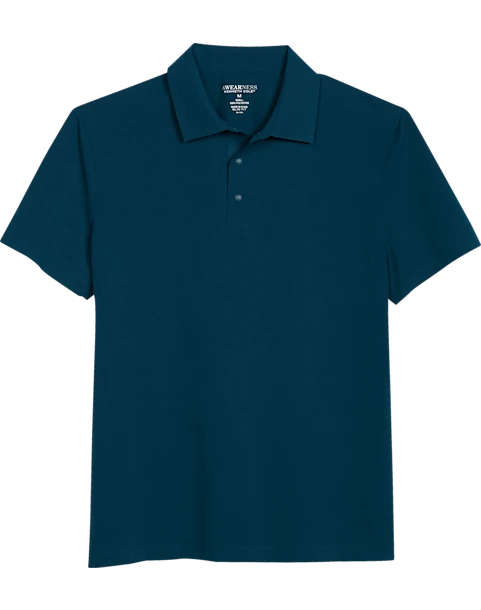 Awearness Kenneth Cole Modern Fit Welded Polo, Teal 1 Awearness Kenneth Cole Modern Fit Welded Polo, Teal