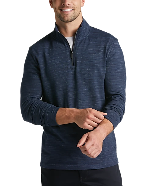 Awearness Kenneth Cole Slim Fit 1/4 Zip Sweater, Navy Space Dye 1 Awearness Kenneth Cole Slim Fit 1/4 Zip Sweater, Navy Space Dye