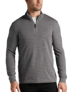 Awearness Kenneth Cole Slim Fit 1/4 Zip Sweater, Gray Space Dye
