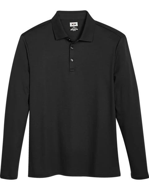 Joseph Abboud Modern Fit Luxe Cotton Polo, Black 1 Joseph Abboud Modern Fit Luxe Cotton Polo, Black