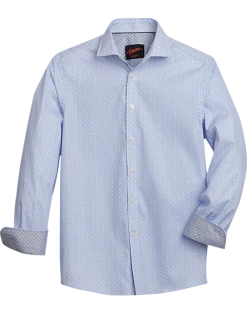 Egara Slim Fit Spread Collar Sport Shirt, Blue