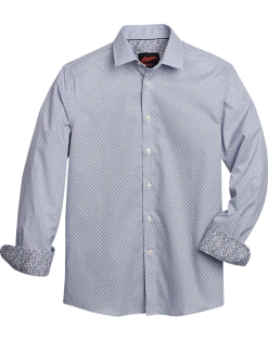 Egara Slim Fit Sport Shirt, Blue Tie Print