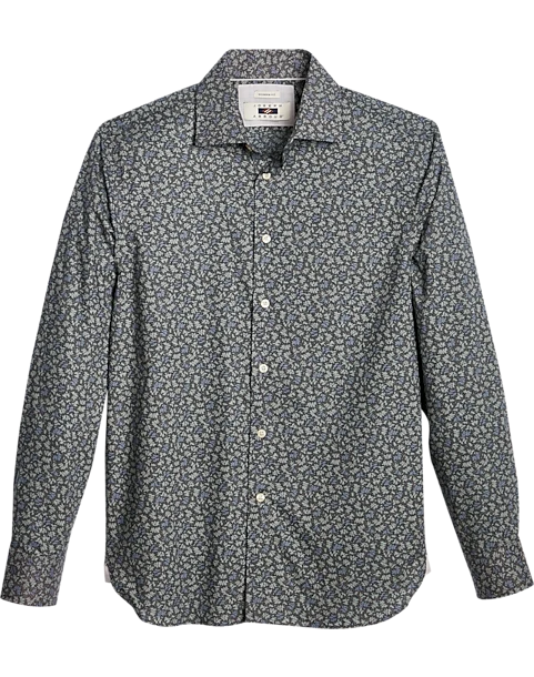 Joseph Abboud Modern Fit Spread Collar Woven Sport Shirt, Olive Foliage 1 Joseph Abboud Modern Fit Spread Collar Woven Sport Shirt, Olive Foliage