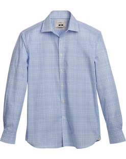 Joseph Abboud Modern Fit Sport Shirt, Blue Fine Plaid